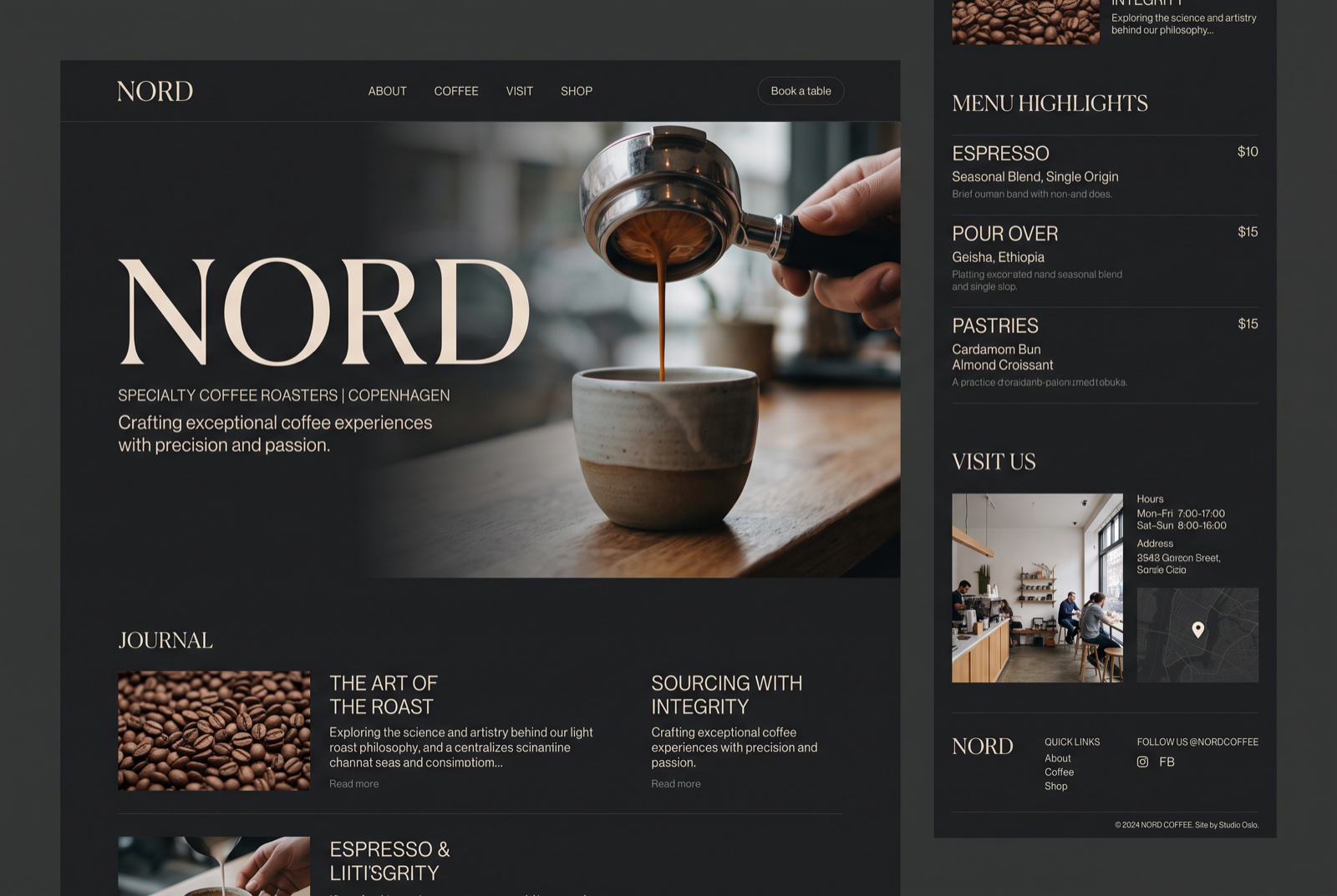 NORD — Specialty café website